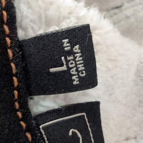 DG2 Black/ Cream Women's Sherpa Coat,Black Wash Size L. - Picture 9 of 11